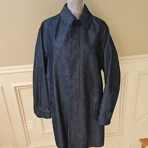 Men's Dark Navy Denim Overcoat
